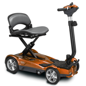Gold Color of EV-Rider Transport 4AF Folding Lightweight Travel Mobility Scooter