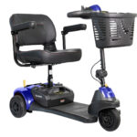 Blue 2026 Merits Roadster 3 with black seat and front basket