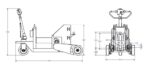 DJ Products CartCaddyHD ChainDrive dimensions drawing